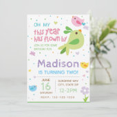 Invitation d'anniversaire d'oiseaux (Debout devant)