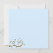 Invitation d'anniversaire d'oiseaux bleus (Dos)