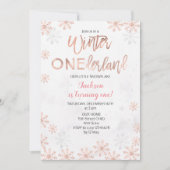 Invitation d'anniversaire d'Onederland d'hiver (Devant)