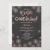 Invitation d'anniversaire d'Onederland d'hiver (Devant)