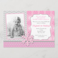 Invitation d'anniversaire d'Onederland d'hiver de