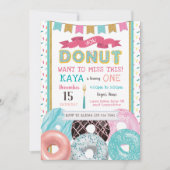 Invitation d'anniversaire Donut (Devant)