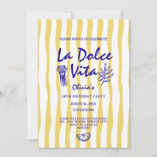 Invitation d'anniversaire Doodle La Dolce Vita tou