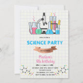 Invitation d'anniversaire Doodle science (Devant)