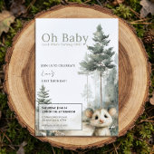 Invitation d'anniversaire d'opossum • Fête mignonn