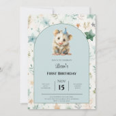 Invitation d'anniversaire d'opossum • Fête mignonn (Devant)