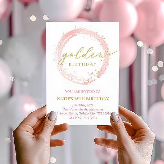 Invitation d'anniversaire d'or