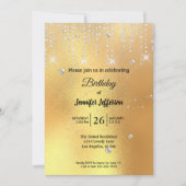 Invitation d'anniversaire d'or moderne (Devant)