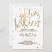 Invitation d'Anniversaire d'or Toutes les femmes d (Devant)