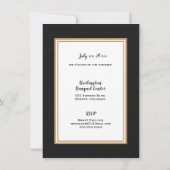 Invitation d'anniversaire dorée scintillante - 50e (Dos)