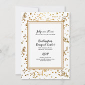 Invitation d'anniversaire dorée scintillante - 50e (Dos)