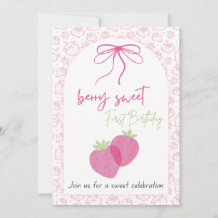 Invitation d'anniversaire douce comme une baie
