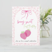 Invitation d'anniversaire douce comme une baie (Debout devant)