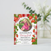 Invitation d'anniversaire douce et mignonne avec d (Debout devant)