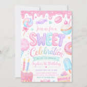 Invitation d'anniversaire douce, Invitation d'anni (Devant)