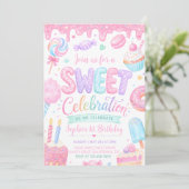 Invitation d'anniversaire douce, Invitation d'anni (Debout devant)
