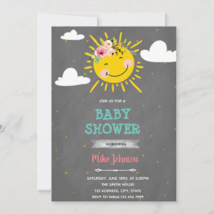 Invitation d'anniversaire douche ensoleillée