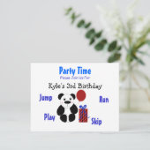 Invitation d'anniversaire d'ours panda (Debout devant)