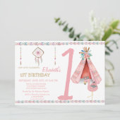 Invitation d'anniversaire Dream Catcher,Flèches,Fl (Debout devant)