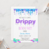 Invitation d'anniversaire Drippy (Devant/Arrière en situation)