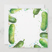 Invitation d'anniversaire drôle de cornichon au an (Dos)