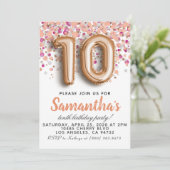 Invitation d'anniversaire du 10e Rose (Debout devant)