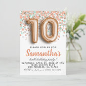 Invitation d'anniversaire du 10e Rose (Debout devant)