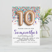 Invitation d'anniversaire du 10e Rose (Debout devant)