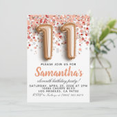 Invitation d'anniversaire du 11e Rose (Debout devant)