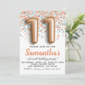 Invitation d'anniversaire du 11e Rose (Debout devant)