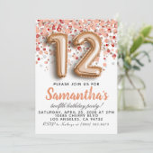 Invitation d'anniversaire du 12e Rose (Debout devant)