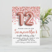 Invitation d'anniversaire du 12e Rose (Debout devant)