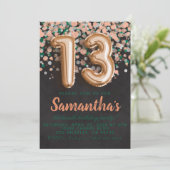 Invitation d'anniversaire du 13e Rose (Debout devant)