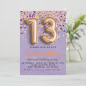 Invitation d'anniversaire du 13e Rose (Debout devant)