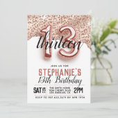 Invitation d'anniversaire du 13e Rose (Debout devant)
