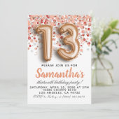 Invitation d'anniversaire du 13e Rose (Debout devant)