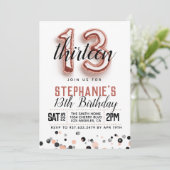 Invitation d'anniversaire du 13e Rose (Debout devant)