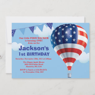 Invitation d'anniversaire du 4 juillet