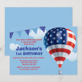 Invitation d'anniversaire du 4 juillet (Devant / Derrière)