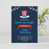 Invitation d'anniversaire du 4 juillet (Debout devant)