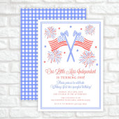 Invitation d'anniversaire du 4 juillet, drapeau am