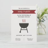 Invitation d'anniversaire du barbecue (Debout devant)