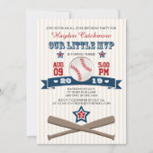INVITATION D'ANNIVERSAIRE DU BASE-BALL MVP POUR (Devant)