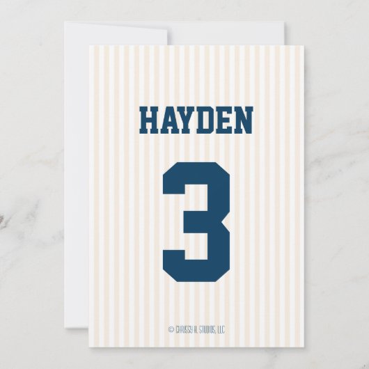 INVITATION D'ANNIVERSAIRE DU BASE-BALL MVP POUR (Dos)