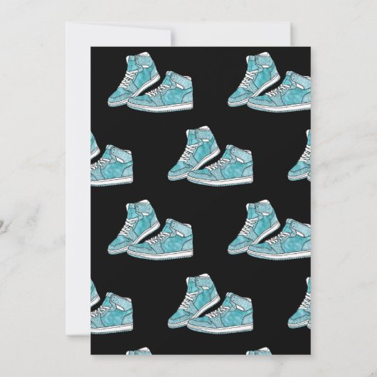 Invitation d'anniversaire du Basket turquoise (Dos)