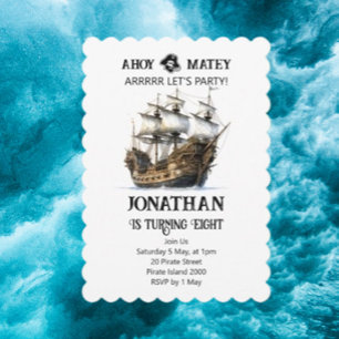 Invitation d'anniversaire du bateau du Parti Pirat