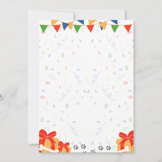 Invitation d'anniversaire du berger australien (Dos)