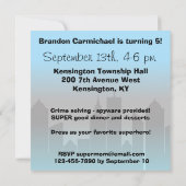 Invitation d'anniversaire du Black Hair Boy Super  (Dos)