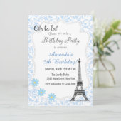 Invitation d'anniversaire du Blue Paris Romantic (Debout devant)