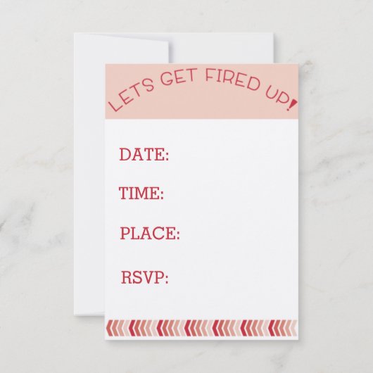 Invitation d'anniversaire du camion-feu (Dos)